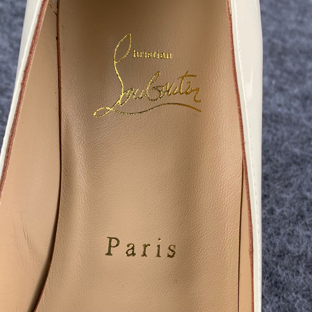 Christian Louboutin So Kate Pump  ‘White’ Patent Leather'