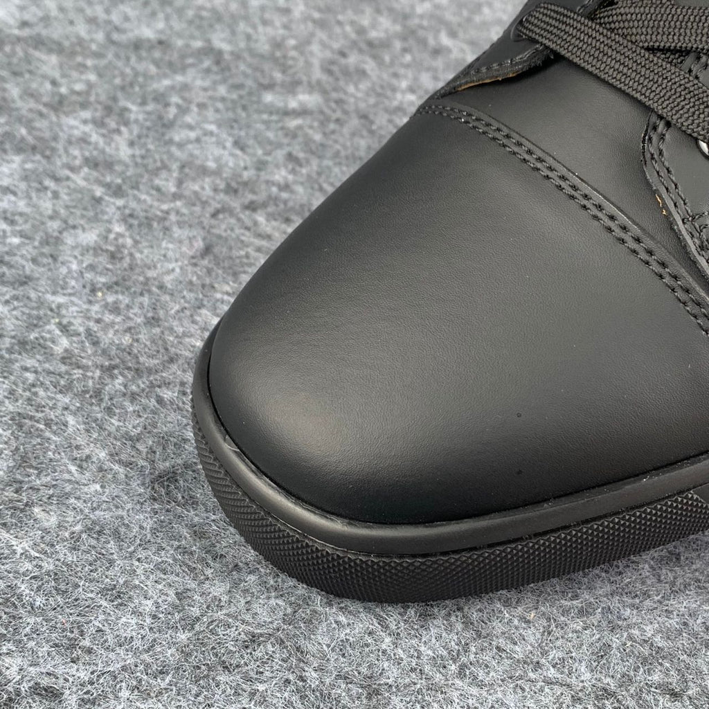 Christian Louboutin Louis Junior Low-Top Sneaker “Black Calfskin”