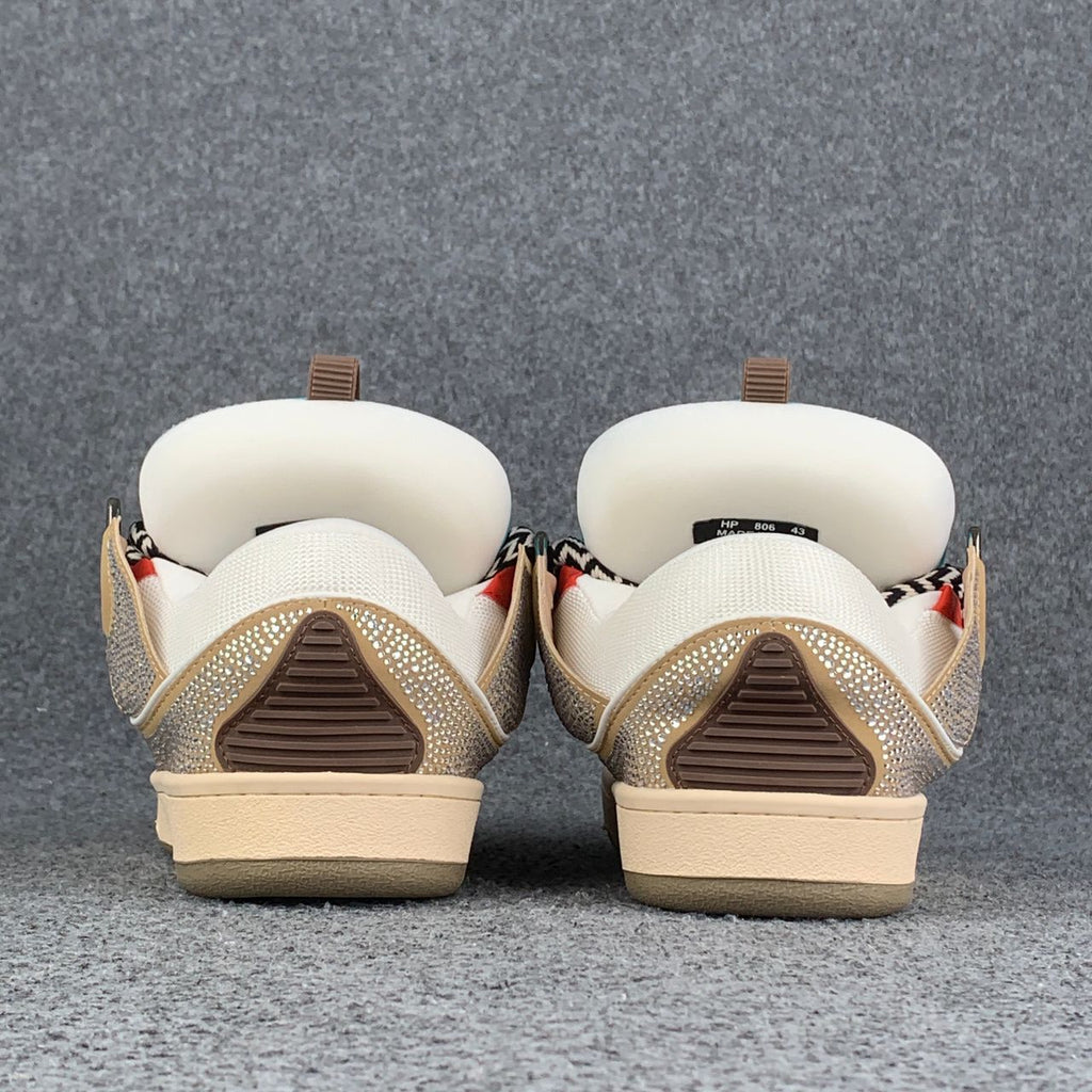 Lanvin Curb Sneakers 'Brown Rhinestone'