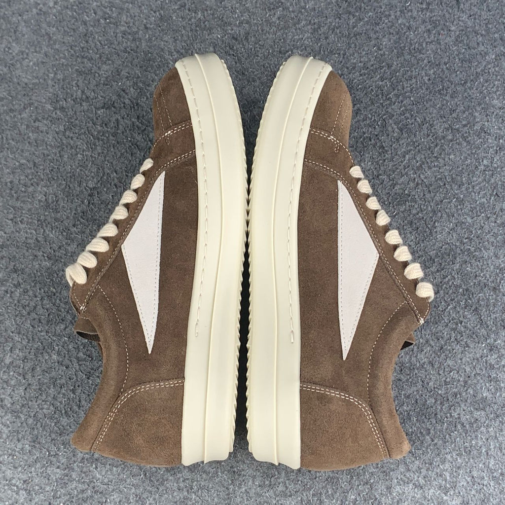 Rick Owens EDFU Vintage Low Suede Dust 'Grey Milk White'
