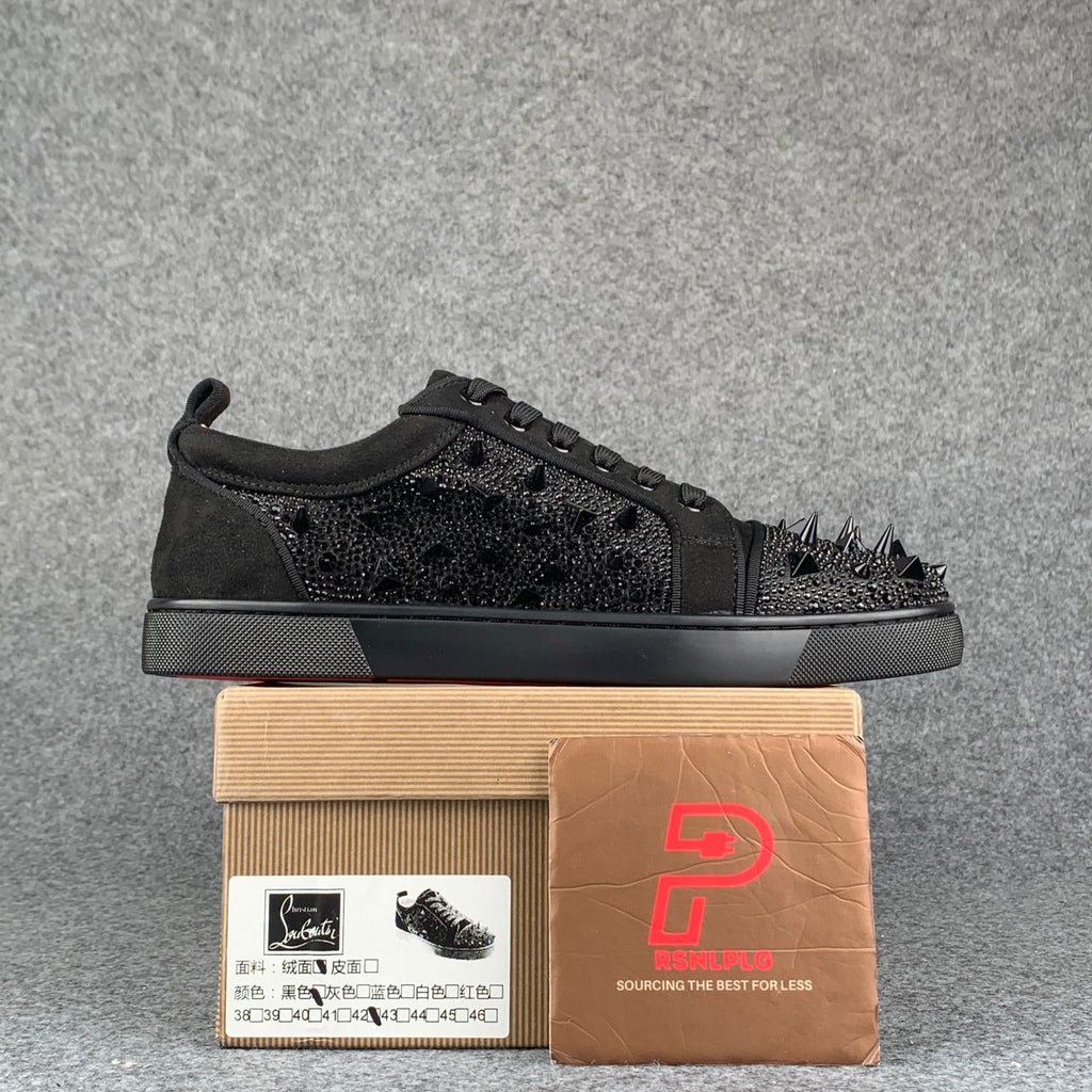 CL Astroloubi Strass Eternity ‘Black Suede/Comète Strass’