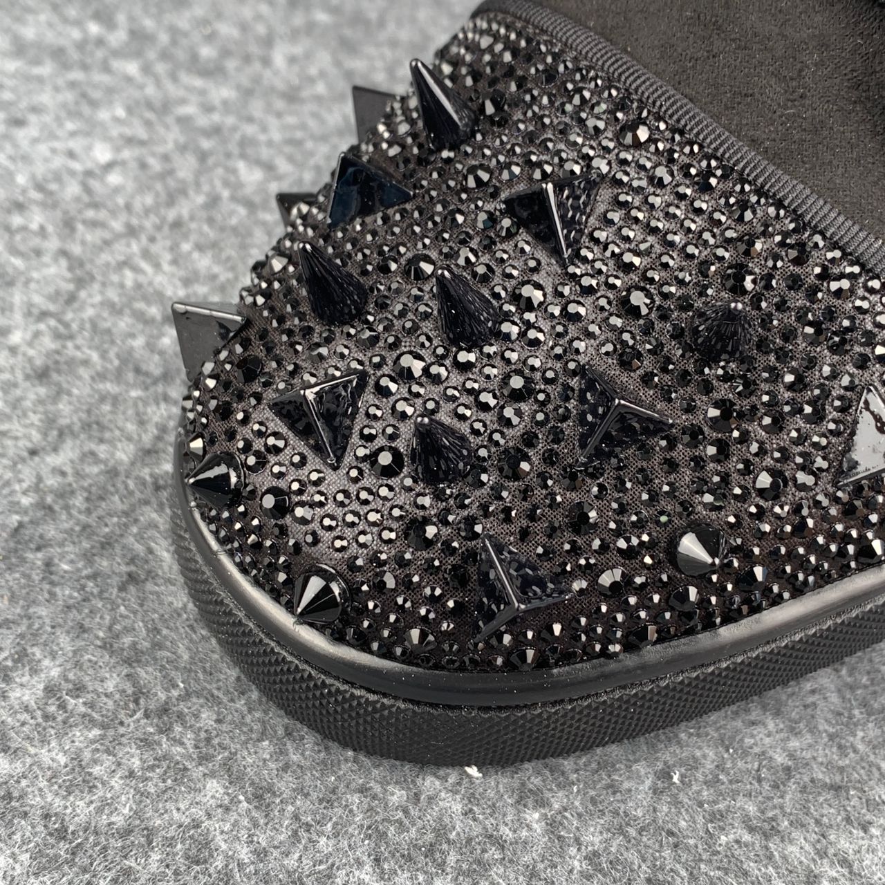 CL Astroloubi Strass Eternity ‘Black Suede/Comète Strass’