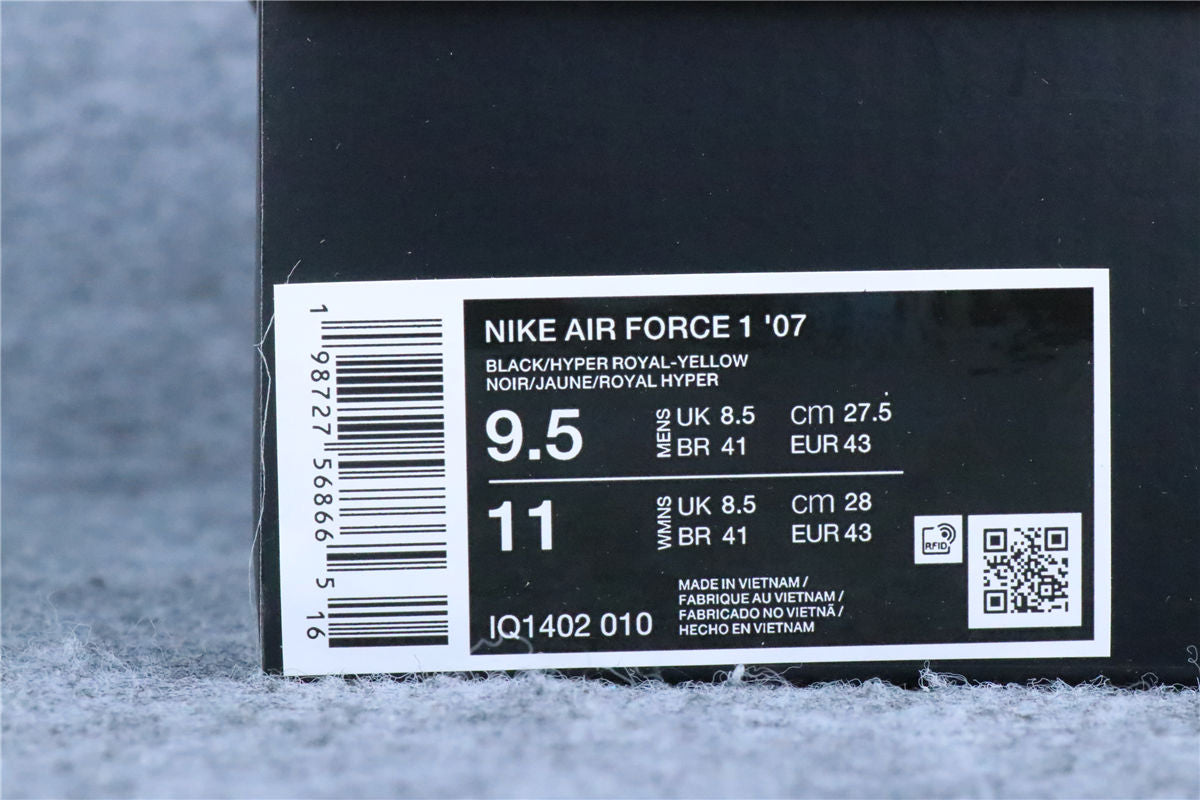 Central Cee x Nike Air Force 1 Low 'Black Optic Yellow' Friends & Family
