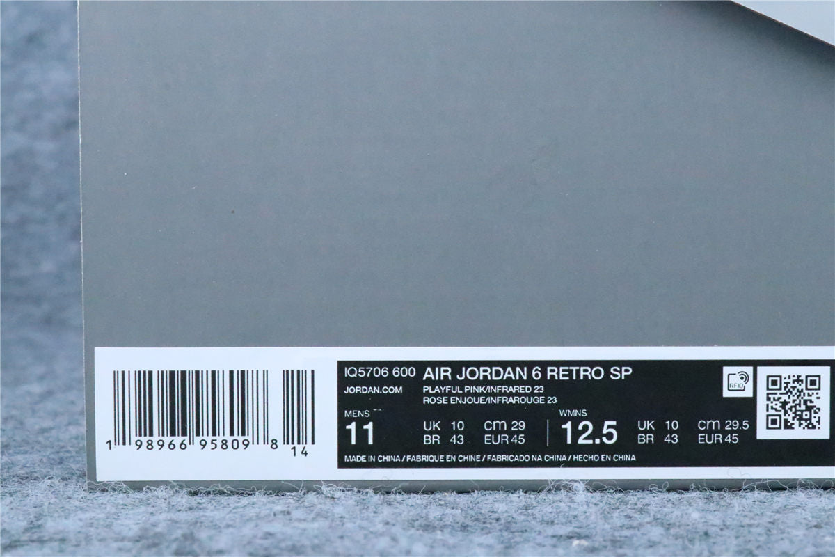(Early look) Awake NY x Air Jordan 6 Retro 'Playful Pink Infrared'