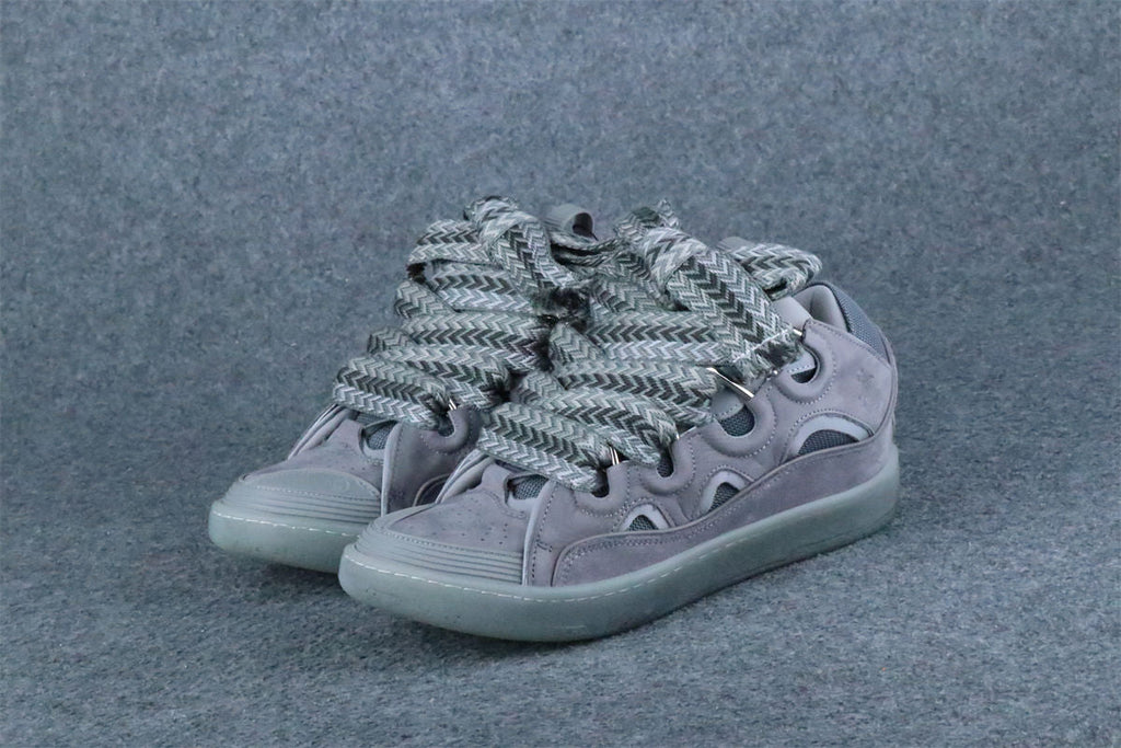 Lanvin Curb Sneakers 'Speckled Effect - Light Grey'